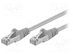 Кабел F/UTP5-CCA-100GY Patch cord; F/UTP; 5e; многожичен; CCA; PVC; сив; 10m; 26AWG